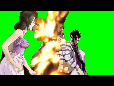 Yoshikage Kira's Deadly Queen bomb explosion green screen