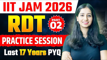 IIT JAM PYQ Questions Practice II RDT Question Practice part 2 I IIT JAM 2026