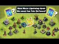 How Many Lightning Spells to Destroy Max Defences | Clash of Clans | *Lightning Spell* | NoLimits