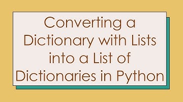 Converting a Dictionary with Lists into a List of Dictionaries in Python