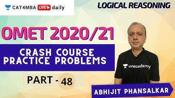 Unacademy CAT | LR - OMET 2020/21 | Crash Course | Practice Problems - 48 | Abhijit Phansalkar