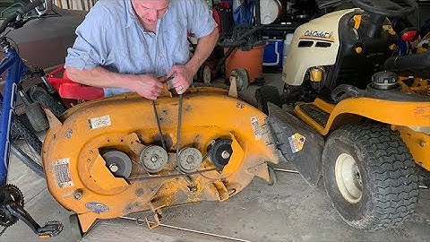 Cub Cadet LT1042 oil change & deck work - EXPLAINS EVERYTHING!