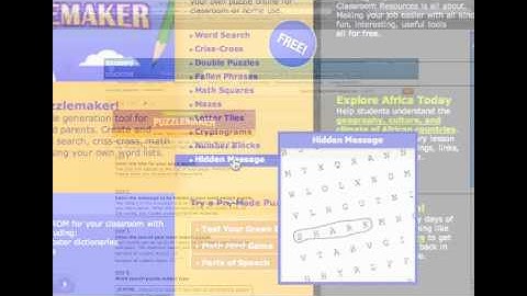 Site You Might Like #12: Puzzlemaker.com