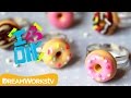 Polymer clay donut rings with puddingfishcakes  i  diy