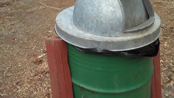 Squirrel in Trash Can