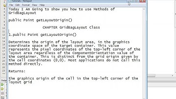 Java Programming Tutorial -GridBagLayout-9- public Point getLayoutOrigin()