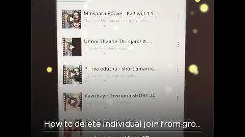 How to delete individual join from group collab