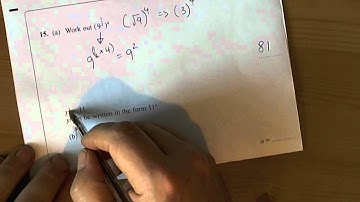 Higher Unit 3 Nov 2009 Paper 13 Q15   Rules of Indices