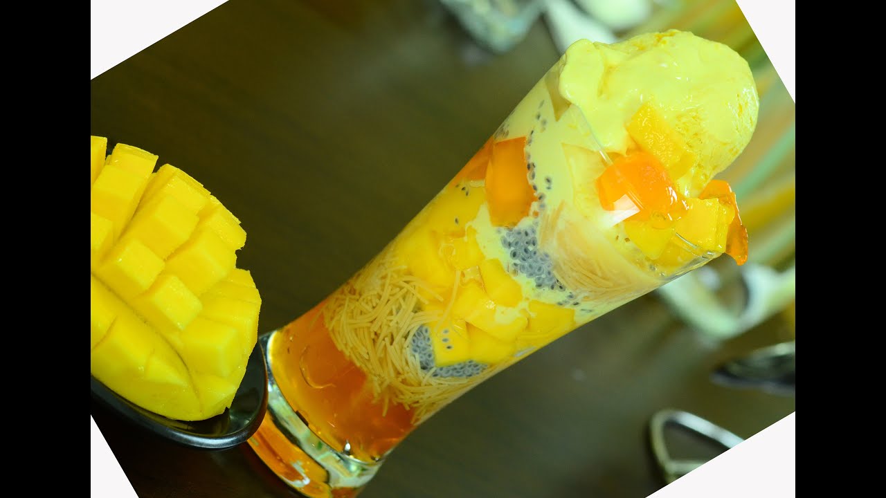 Mango Falooda Recipe - Mango Faluda Ice Cream Recipe | Vahchef - VahRehVah