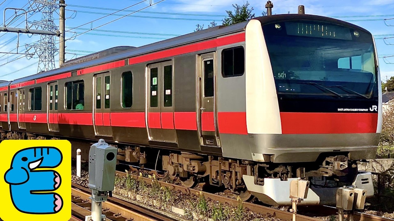 京葉線E233系電車 E257系特急電車 内房線外房線E235系 209系電車 通過 発着 Keiyo Line Series E233 Trains etc. [English Subs]
