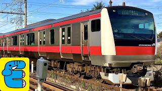 Keiyo Line Series E233 Trains, Series E257 Limited Express Train etc. [English Subs]