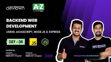 [LIVE] DAY 04 - Backend Web Development using JavaScript, Node.js & Express | COMPLETE in 7 - Days