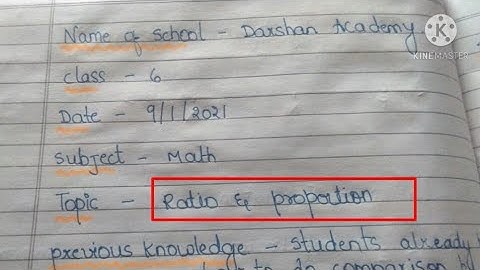 Lesson plan / math lesson plan / ratio/ ratio and proportion .