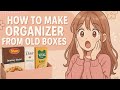 organizer from waste boxes 😱😱|| how to organizer at home 😇✨#diy #craft #trending #organizer