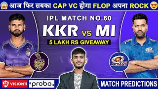 KKR vs MI Dream11 Prediction | KKR vs MI Dream11 Team | Dream11 | IPL 2024 Match - 60 Prediction