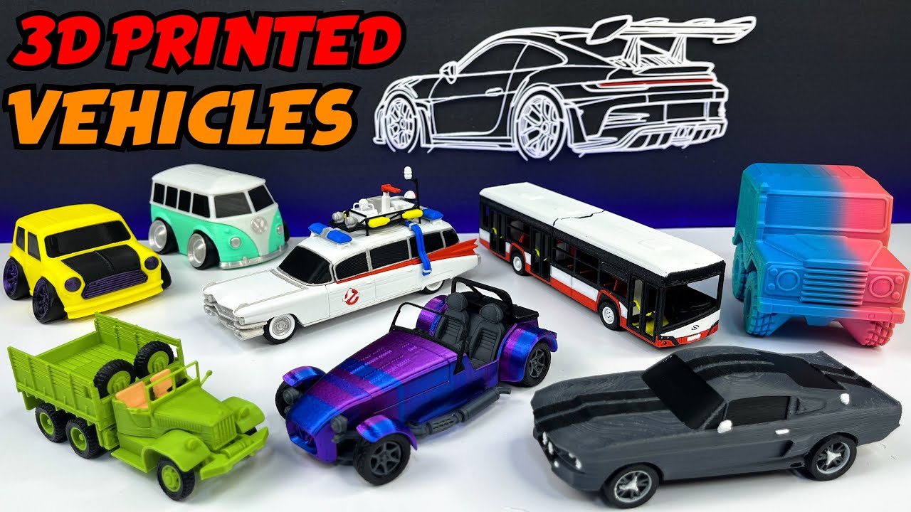 Потрясающие транспортные средства, напечатанные на 3D-принтере.