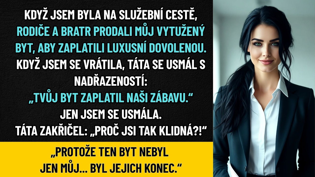 Seděla jsem v zasedací místnosti a poslouchala, jak mi otec prodává byt, který jsem si koupila po deseti letech práce. „Kláro, buď rozumná,“ řekl a bratr se ušklíbl. V tu chvíli jsem otevřela...