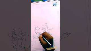 😲 Wait for the Final Result! 🎨 Traditional Folk Art #shorts #drawing #viral #trend