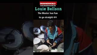 Louie Bellson Drums: The Master has Fun to go straight 4/4 #louiebellson  #drummerworld