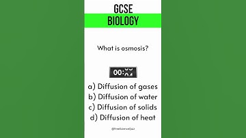 GCSE Biology Paper 1 [Osmosis] | Science Quiz Question #155