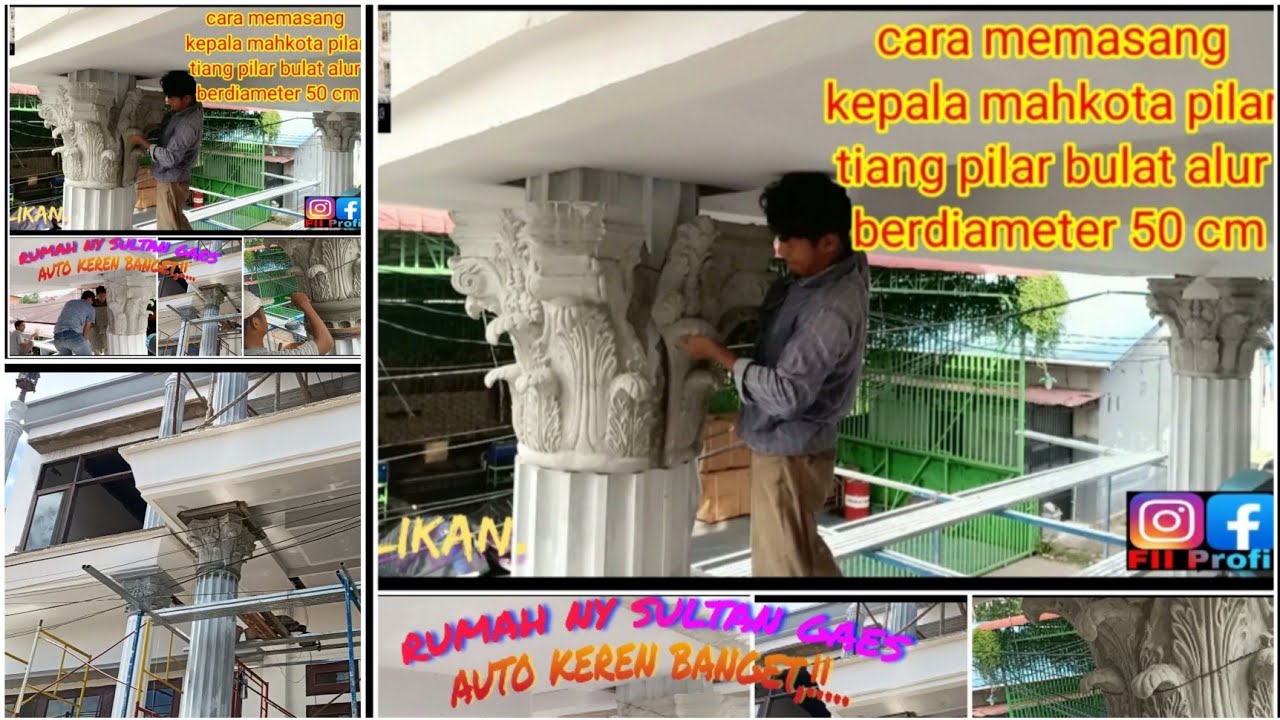 Cara Memasang Kepala Mahkota Pilar Tiang Pilar Bulat Alur Video En Contexto