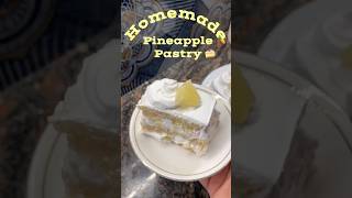Homemade PINEAPPLE PASTRY 🍰 🍍 #cake #egglesscake #fypシ #cookingshorts #shorts