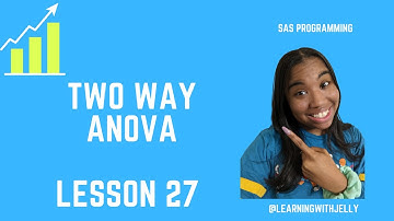 Two Way ANOVA - PROC ANOVA in SAS:  SAS for Beginners (Lesson 27)