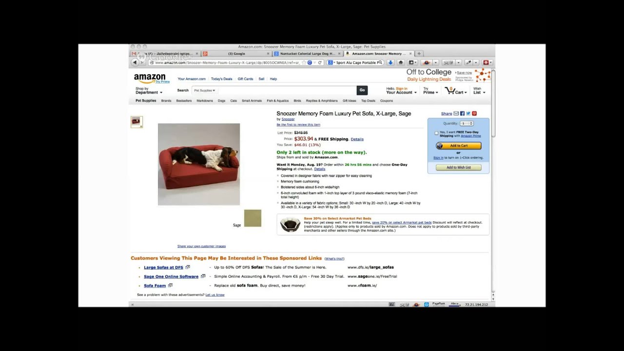 Snoozer Memory Foam Luxury Pet Sofa Review You Snoozer Memory Foam Luxury Pet Sofa