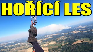 Paragliding Karlík - 179 km kolem hořícího Českého Švýcarska až do Německa (25.7.2022)