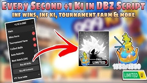 New Every Second +1 Ki In DBZ OP Script | Inf Ki Inf Wins & More | Roblox Scripts | Mobile/PC Script