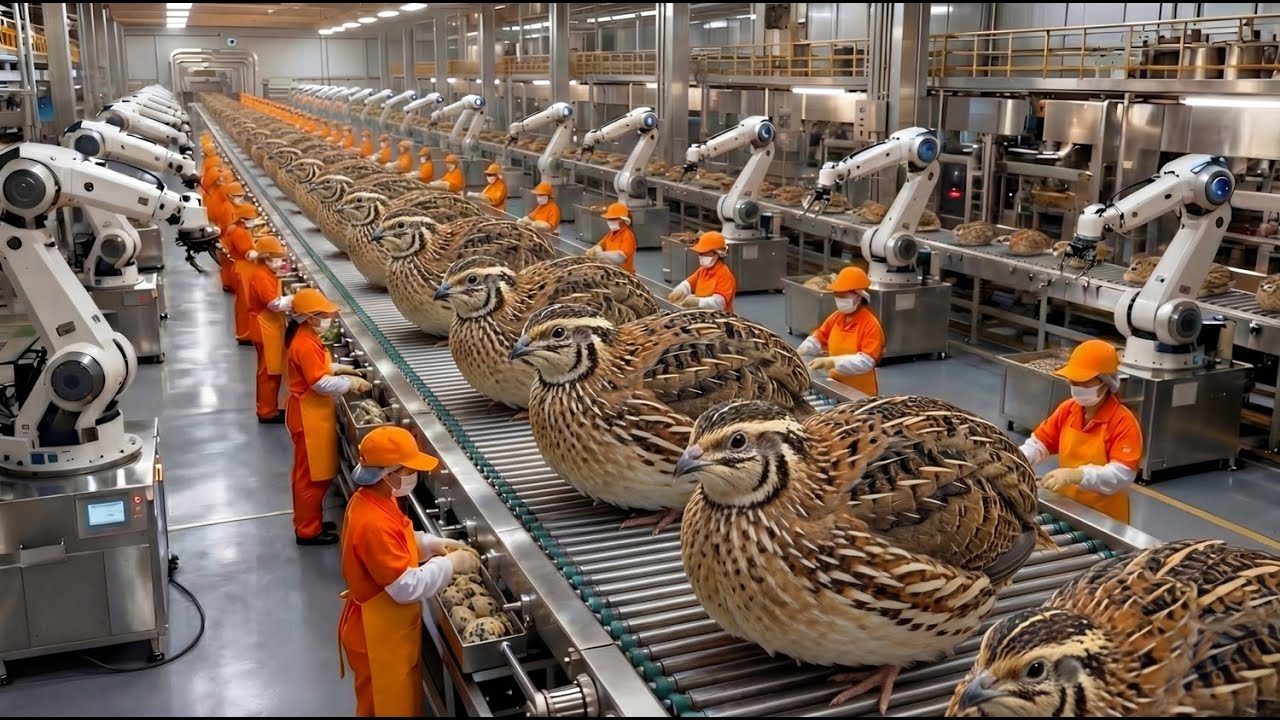 Inside the World’s Largest Quail Egg Factory: From Millions of Birds to Market-Ready Eggs