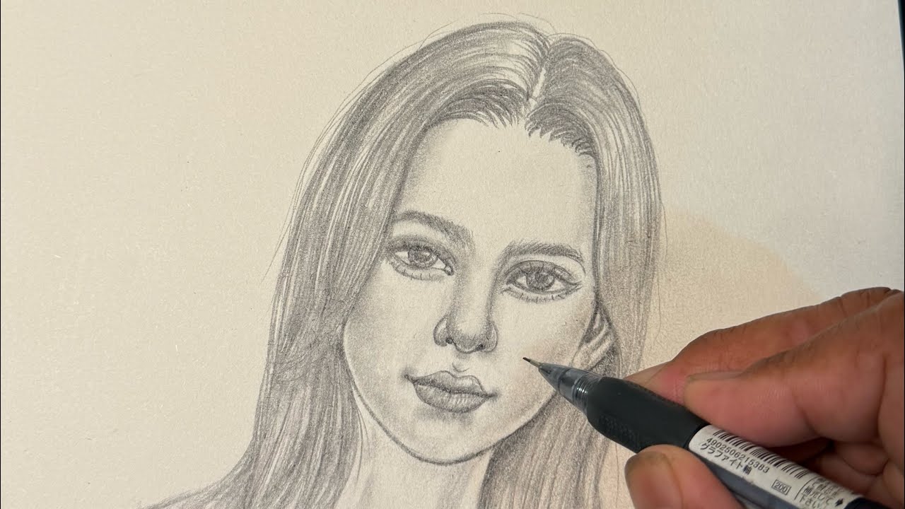 Learn to draw a girl portrait - YouTube