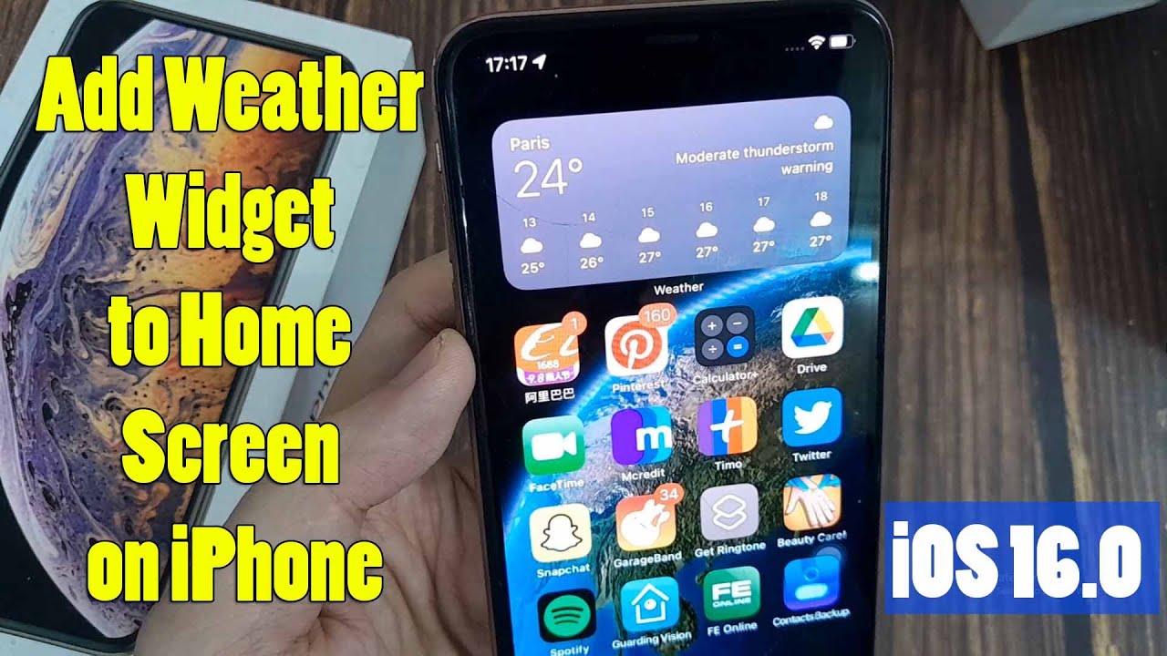 How To Add Weather Widget To Home Screen On IPhone iOS 16 0 YouTube