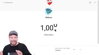 MrBeast Hit 1000 Subscribers ❤️‍🩹🥺
