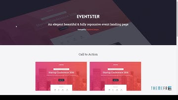 Eventster - Fully responsive event landing page template        Zacke