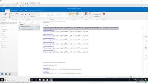 Settings restricts the number of recipients per message for your Exchange organization