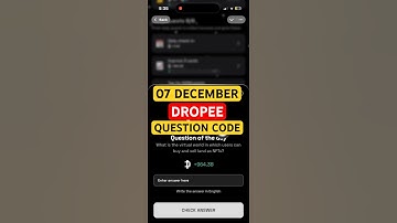 07 December Dropee Question of the day | Dropee Question of the day Today |