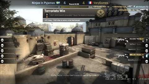 Verygames vs Ninjas in Pyjamas split mid ,tunnel de_dust2