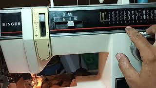 How to use the SINGER model 6235 sewing machine (EP3) / Sewing a buttonhole.
