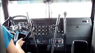 Kenworth W900L - 3 Stick Shifting.