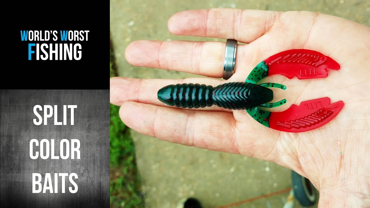 Making Soft Plastic Lures: SPLIT COLOR BAITS 