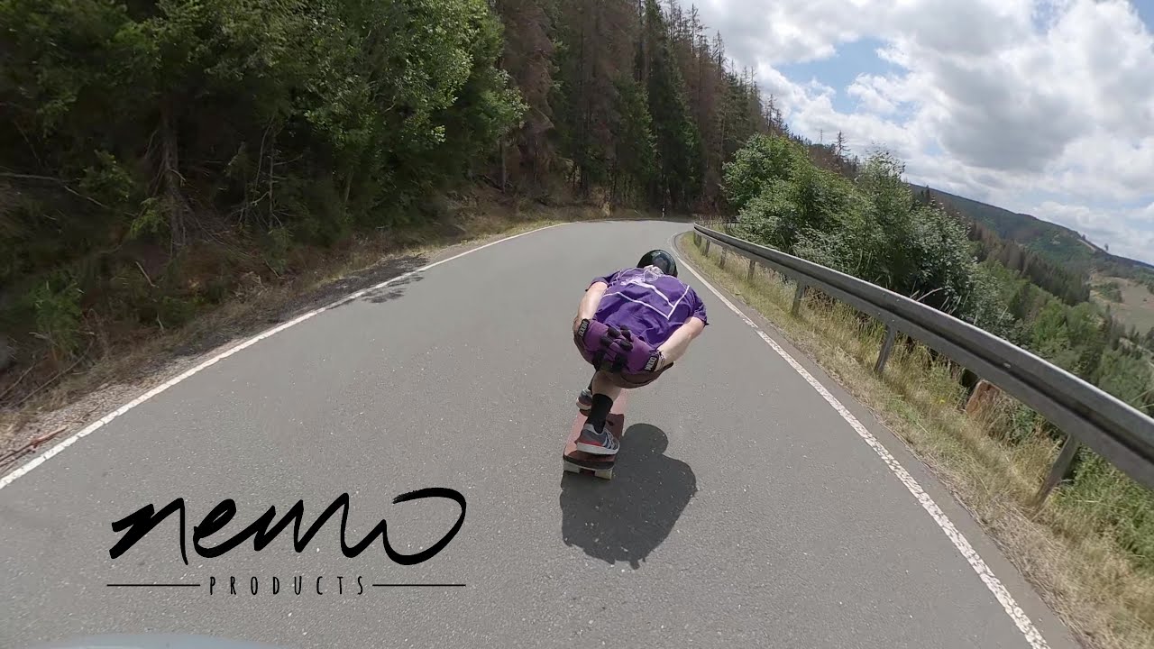 Freeride run at Kurvenstar 23 - German DH Skateboard Championship track