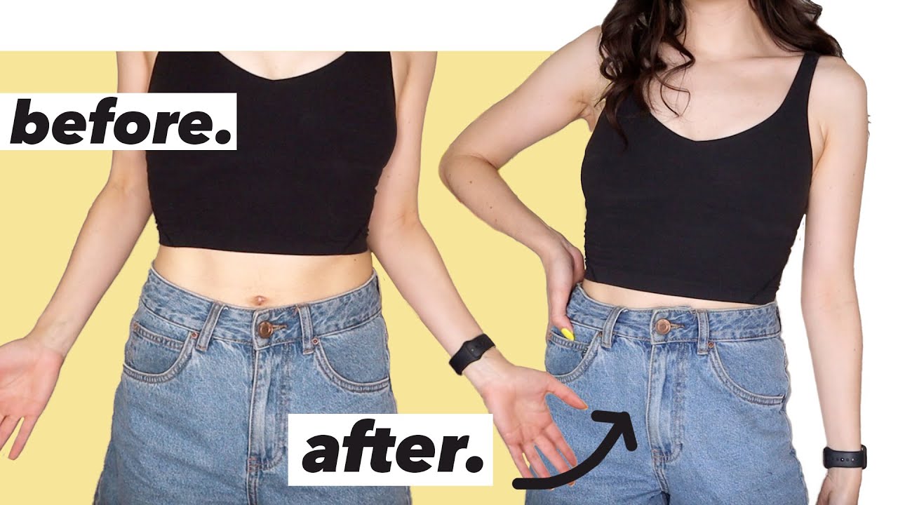 HOW TO EASILY DOWNSIZE THE WAIST IN JEANS ♡ NO Risk NO Sewing