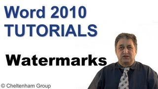 Word 2010 Tutorial | Using Watermarks | Full Course