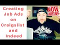 HOW TO EASILY CREATE JOB ADVERTISEMENTS USING CRAIGSLIST AND INDEED