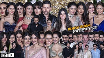 UNCUT - Ramesh Taurani Diwali Party 2025 | Star-studded | Hrithik Roshan, Nora, Mrunal, Pooja More