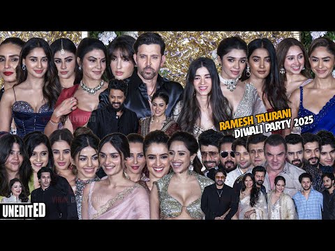 UNCUT Ramesh Taurani Diwali Party 2025 Star Studded Hrithik Roshan Nora Mrunal Pooja More