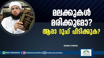മലക്കുകൾ മരിക്കുമോ? ആരാ റൂഹ് പിടിക്കുക? | Latest Speech | Aslami Usthad | Hubburasool Online