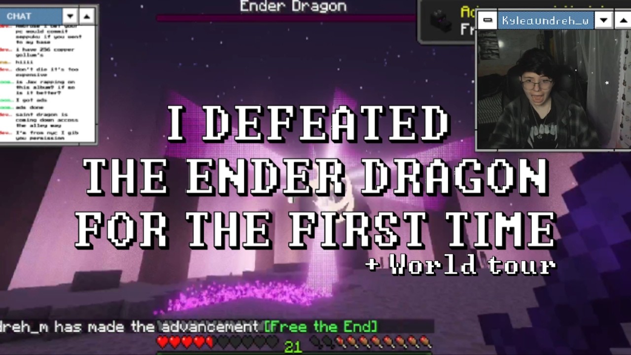 I DEFEATED THE ENDER DRAGON FOR THE FIRST TIME + World Tour - YouTube