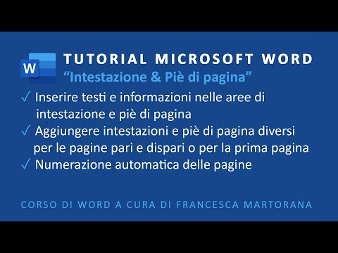 Video: Come Rimuovere Un'intestazione E Un Piè Di Pagina Dalla Prima Pagina